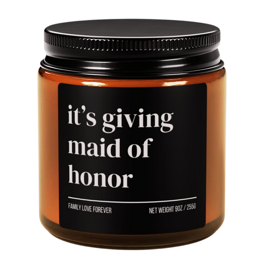 It’s Giving Maid of Honor Candle