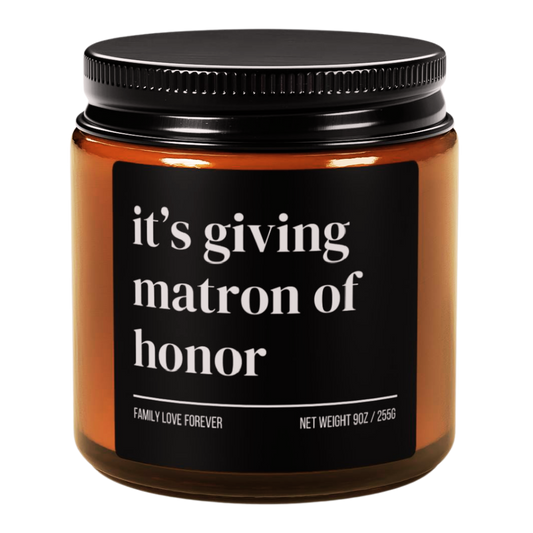 It’s Giving Matron of Honor Candle