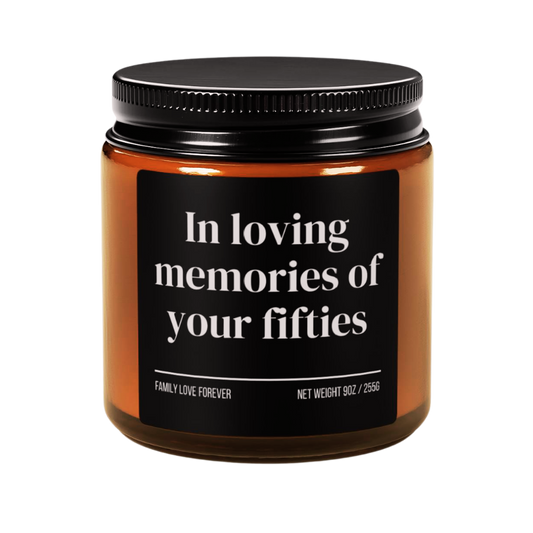 In Loving Memories of Your Fifties Candle